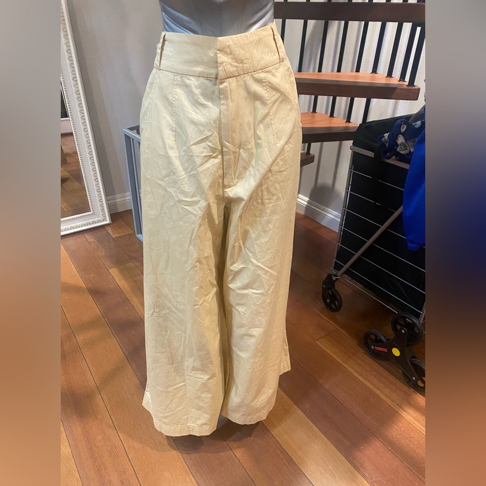 Brand new with tags! Free People Cream Wide Leg Pants - Picture 4 of 8